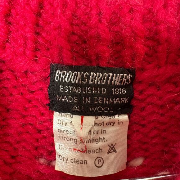 Brooks Brothers Danish Vintage Fair Isle Yoke Nordic Lambswool Sweater - Picture 2 of 7